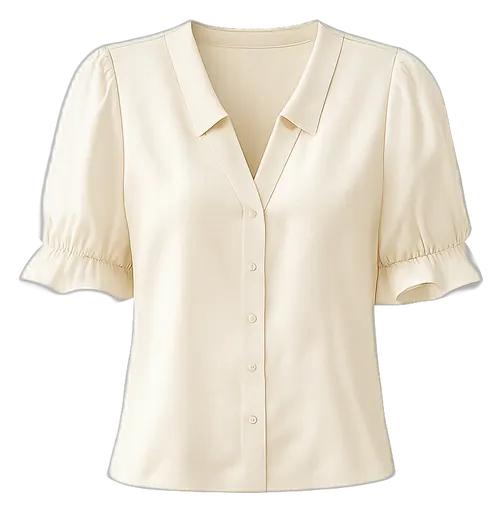 Шёлковая блузка кремовая